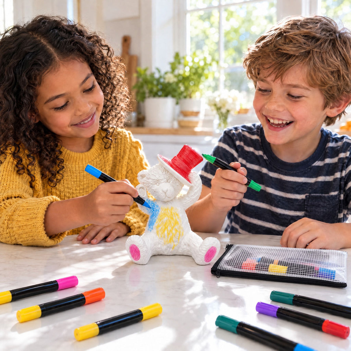 Color Your Own Bear 7.75 Inch Tall – Creative Coloring Kit