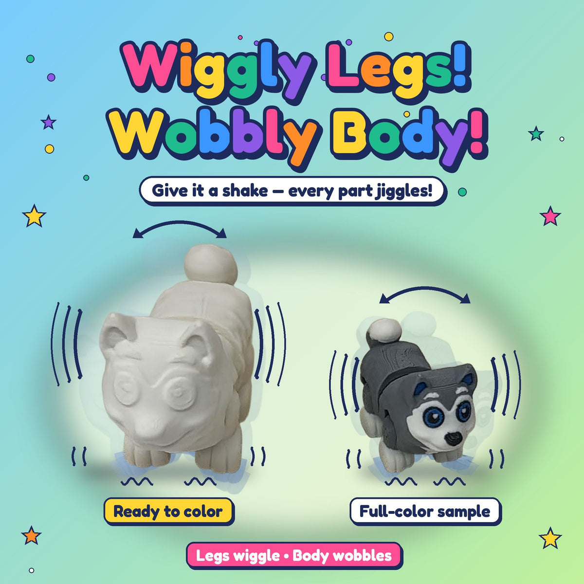 Color Your Own Jiggles – Wiggly Wobbly Coloring Kit