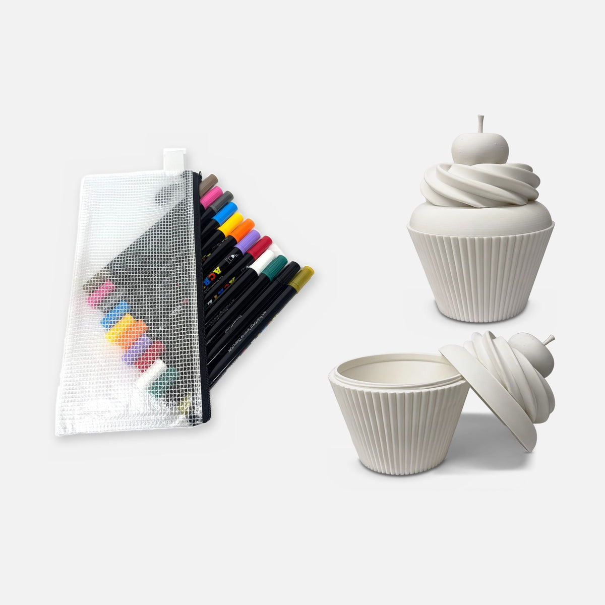 Color Your Own Cupcake Trinket Box – Creative Coloring Kit
