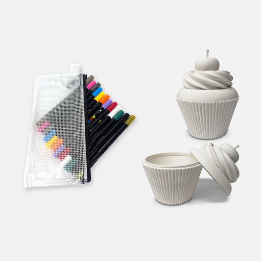 Color Your Own Cupcake Trinket Box – Creative Coloring Kit