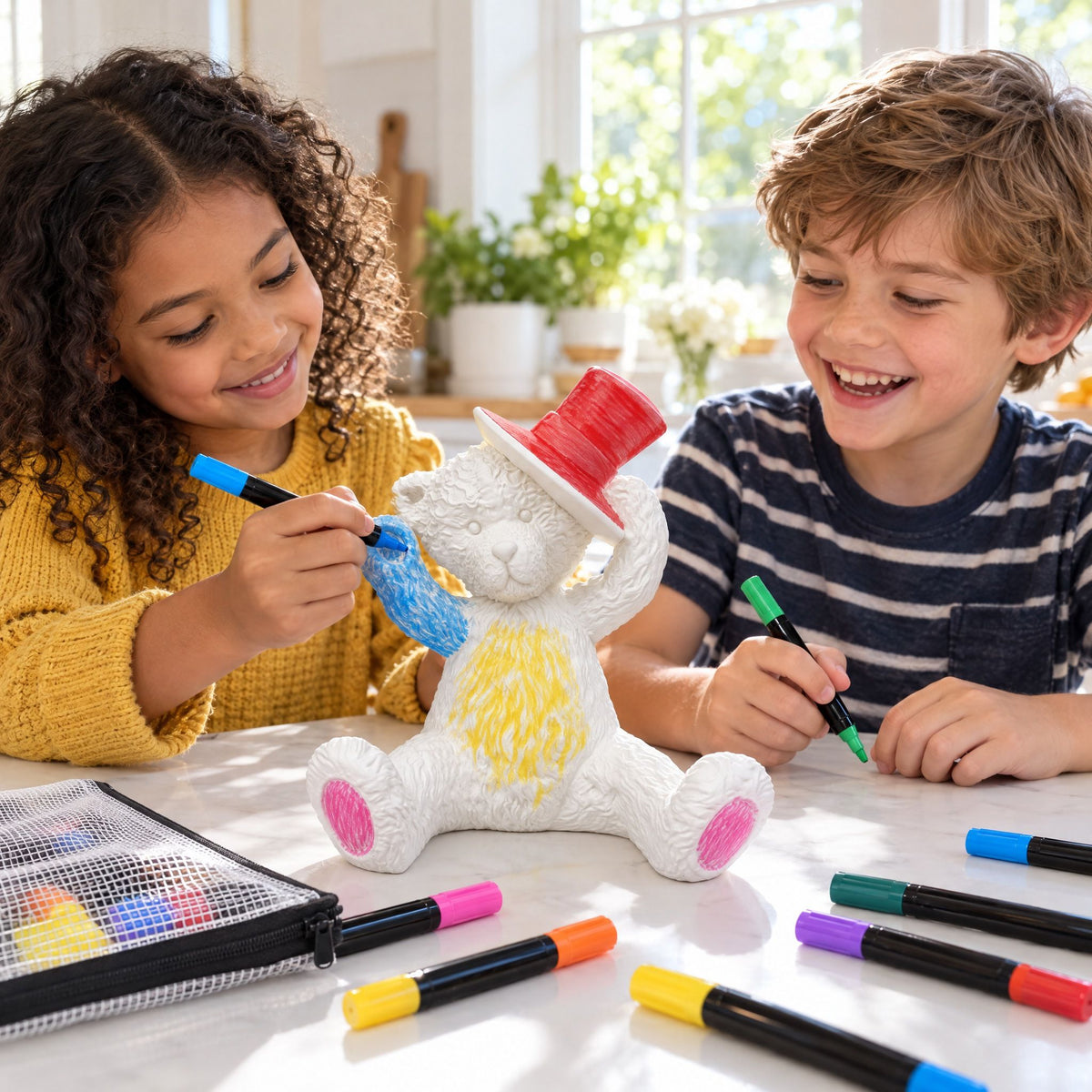 Color Your Own Bear 11.75 Inch Tall – Creative Coloring Kit