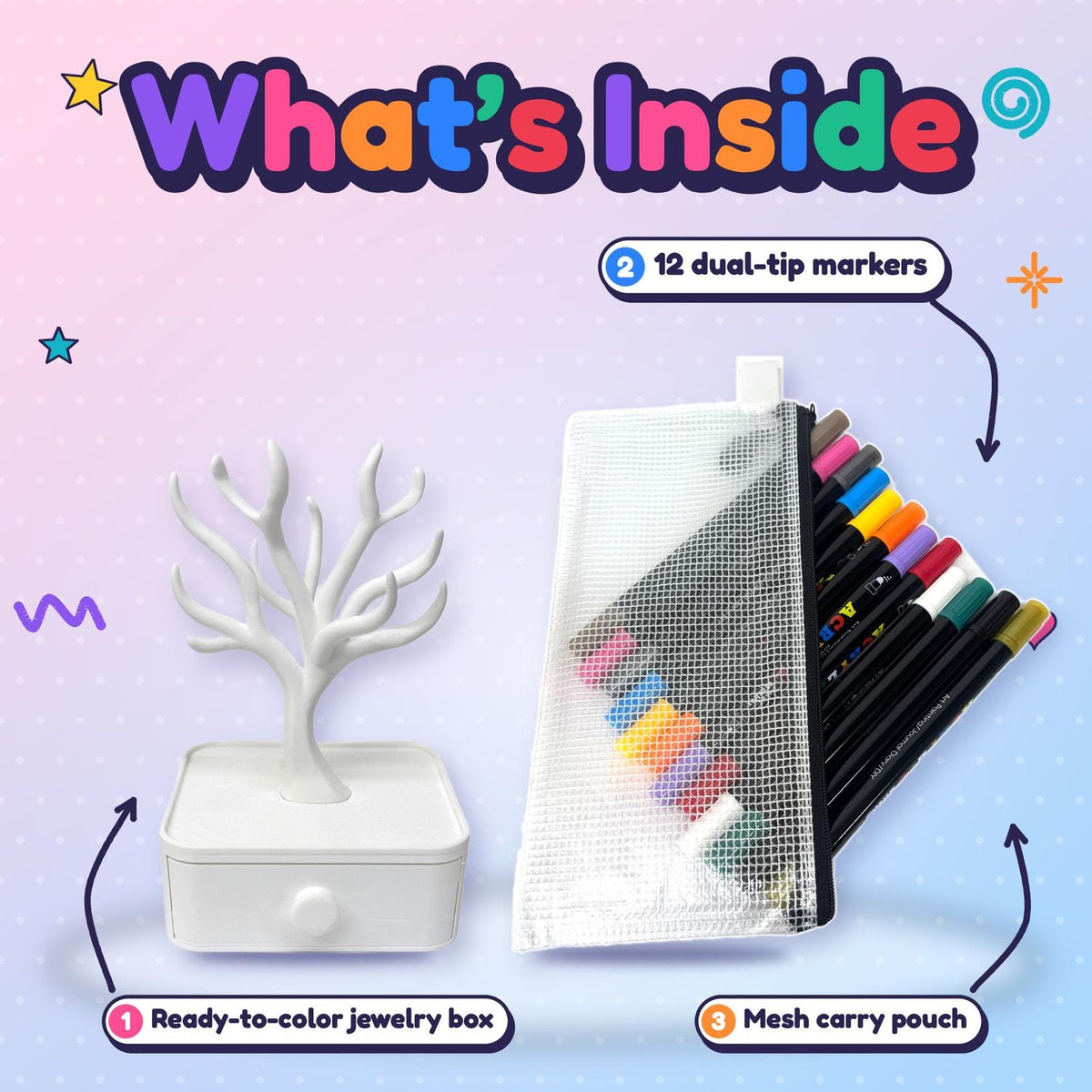 Color Your Own Jewelry Box – Creative Coloring Kit