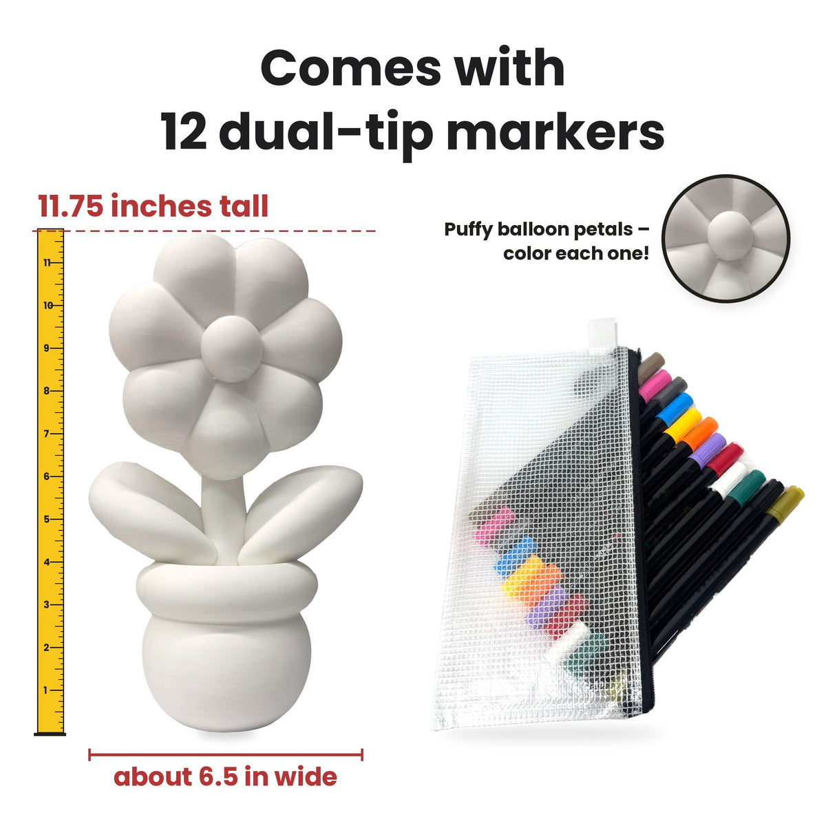 Color Your Own Flower 11.75" Tall - Creative Coloring Kit